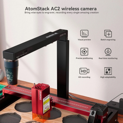 Atomstack AC2 FullHD kamera a gravírozás előnézetének beolvasásához